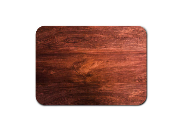 Texture de planche à découper en bois isolée sur fond blanc avec chemin de coupe pour la conception
 - Photo, image