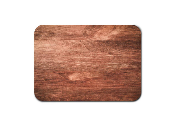 Üres rusztikus fa tábla textúra elszigetelt fehér háttér másolási hely a tervezés vagy a munka. nyírási útvonal - Fotó, kép