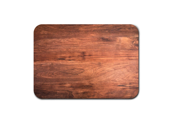 Textura de tabla de cortar de madera aislada sobre fondo blanco con ruta de recorte para el diseño
 - Foto, Imagen
