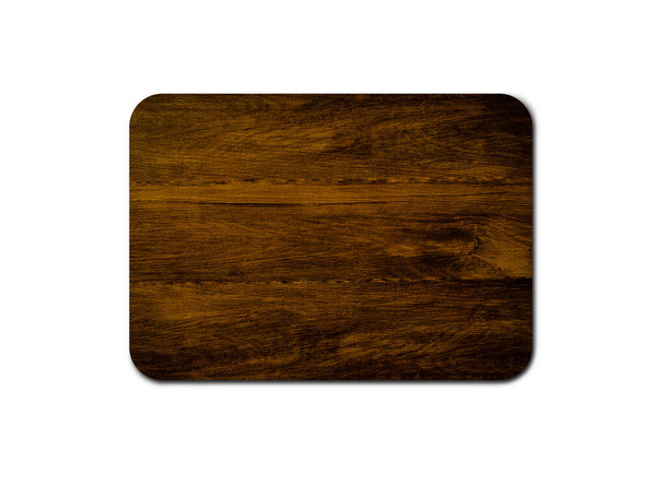 Empty rustic wood board texture isolated on white background with copy space for design or work. clipping path - Photo, Image