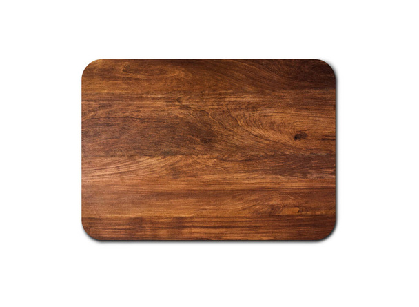 Empty rustic wood board texture isolated on white background with copy space for design or work. clipping path - Photo, Image