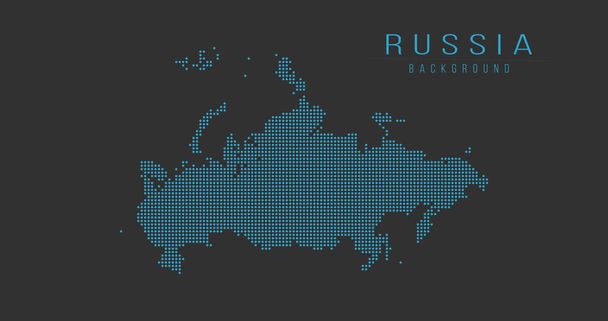 Rusia mapa del país backgraund hecho de patrón de punto de medio tono, Vector ilustración
 - Vector, Imagen