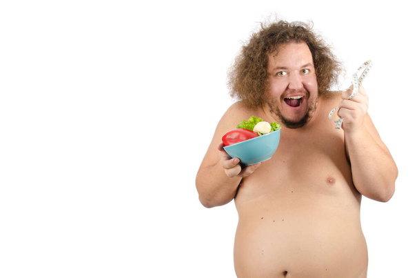 Homem gordo engraçado em uma dieta
. - Foto, Imagem