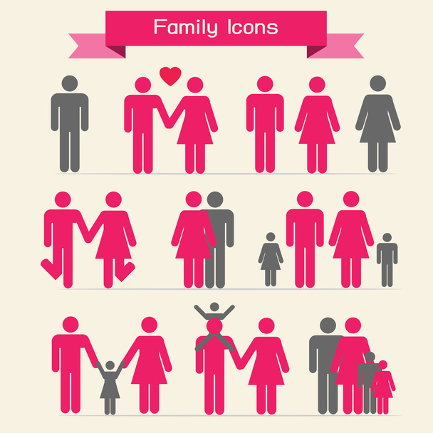 Family icons - Photo, Image