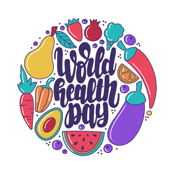 World Vegan Day. Vector lettering. Design for cards, clothes and other - Vektor, Bild