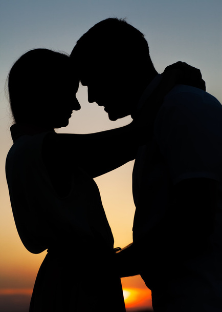 Sillhouette couple amour
 - Photo, image