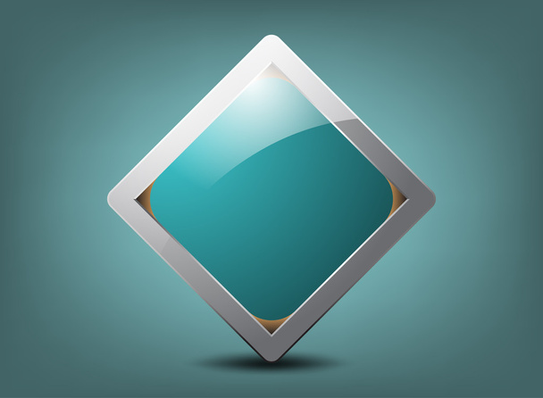 Glossy label square - Vector, Image