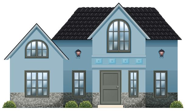 A big blue house - Vector, Image