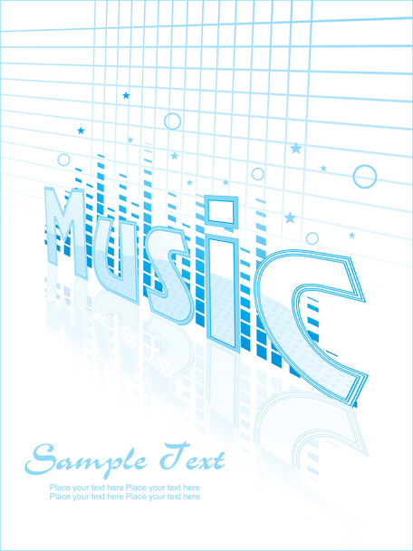 Illustration of musical background - Vector, Image
