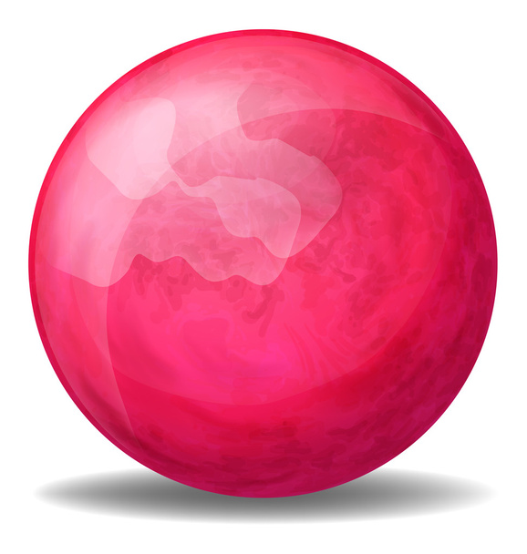 Una bola rosa fuschia
 - Vector, Imagen