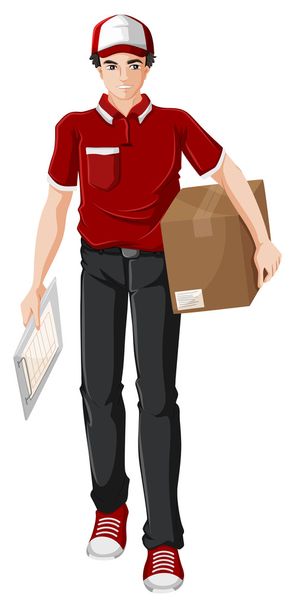 A delivery man - Vector, Image