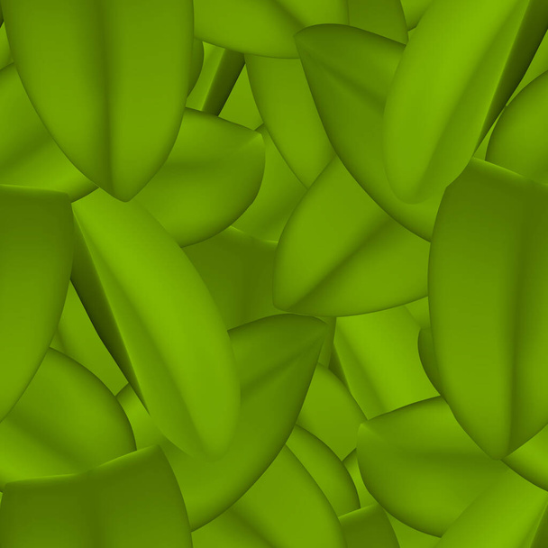Бесшовный рисунок реалистичных больших зеленых листьев орхидей, расположенных случайным образом
 - Вектор,изображение