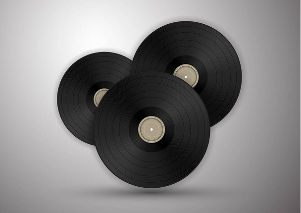 Vinyl records icon illustration, music pattern. Vector illustration for your design. - Vector, Image