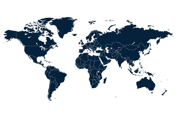 Abstraktní ilustrace vektoru světové mapy - Vektor, obrázek