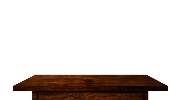 plateau en bois vintage isolé sur fond blanc avec chemin de coupe pour le travail. utilisé pour l'affichage ou le montage de votre conception de produits
  - Photo, image