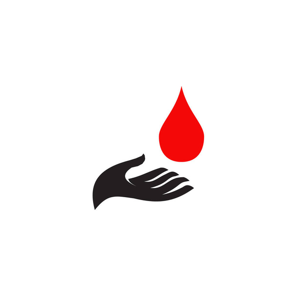 Blood droop icon logo design vector template - Vektor, Bild