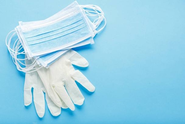 Hand hygiene, rubber gloves medical surgeon face protection for medical worker, doctor nurse. Protective surgical face mask. Prevention coronavirus,Covid-19. Concept medicine health care Hand hygiene. - 写真・画像