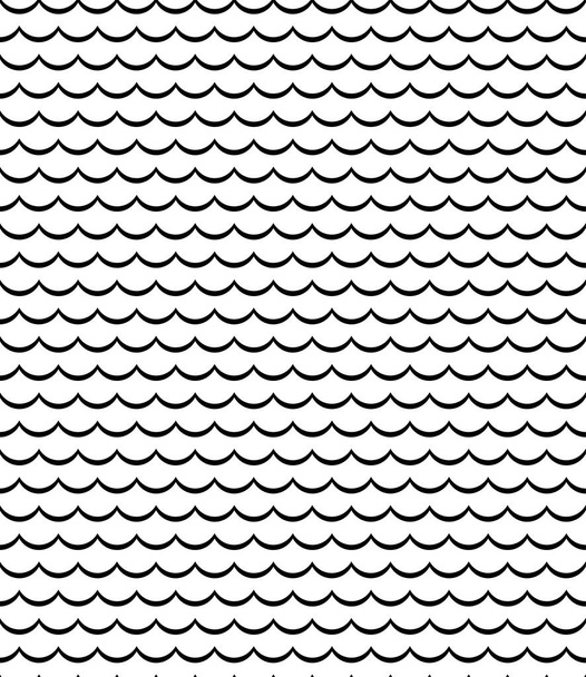 Waves lines design elements seamless pattern in fish scales chinese style for wrapping paper, background, surface texture and fill, templates. Vector - Vector, Image