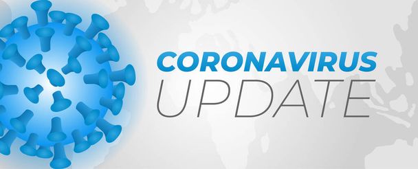 Coronavirus Update Illustratie Achtergrond met World Map - Vector, afbeelding