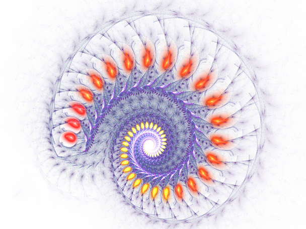 Spirale - tajemniczy psychodeliczny wzór relaksu. Świecący baner spiralny, komputer generuje abstrakcyjne tło, renderowanie 3D. Ilustracja - Nieskończony powtarzający się wzór spirali, skręcony wir. - Zdjęcie, obraz