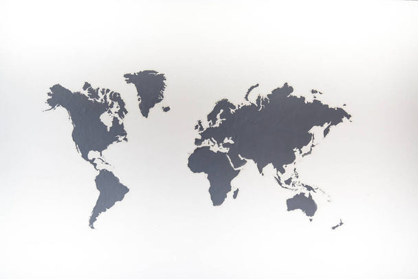 Карта мира на белом фоне с серым
 - Фото, изображение