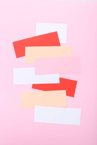 Geometric pattern. Color blocking background. Abstract striped background in pastel pink and red colors. - Foto, Imagem