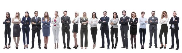ομάδα επιτυχημένων επιχειρηματιών που στέκονται μαζί. απομονωμένο σε λευκό - Φωτογραφία, εικόνα