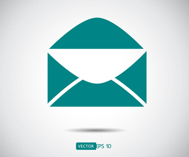 Envelop Mail icon Platte design stijl. Direct bericht, sms-vectorillustratie  - Vector, afbeelding