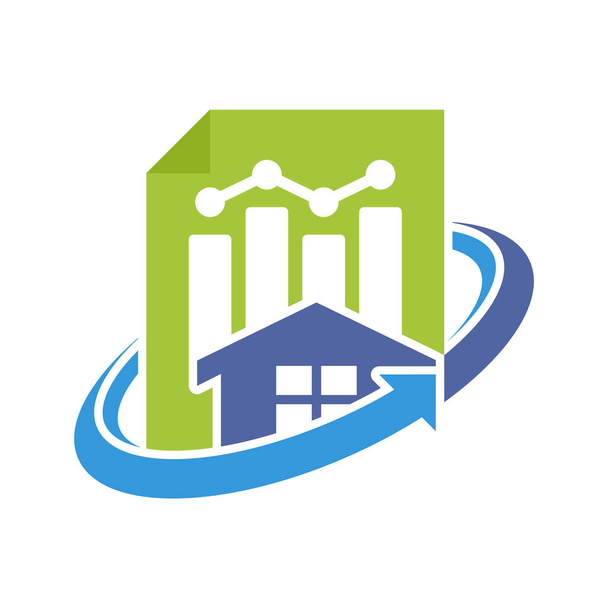 Illustrated icons with the concept of housing & settlement statistics report. - Vector, Image