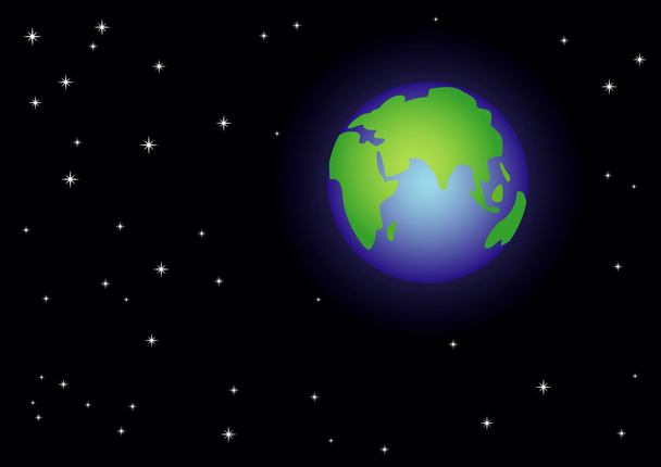 Earth in the space - Vector, Image