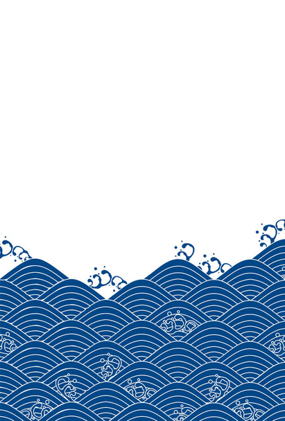 Θάλασσα κύμα Καλοκαίρι φόντο ευχετήρια κάρτα - Διάνυσμα, εικόνα