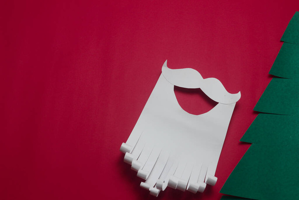 Noel Baba 'nın kavramsal kağıt arka planında kopya alanı var - Fotoğraf, Görsel