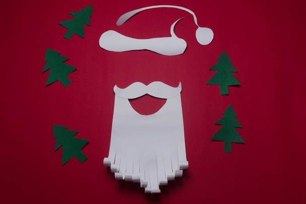 Santa Claus vánoční konceptuální papír pozadí s kopírovacím prostorem - Fotografie, Obrázek