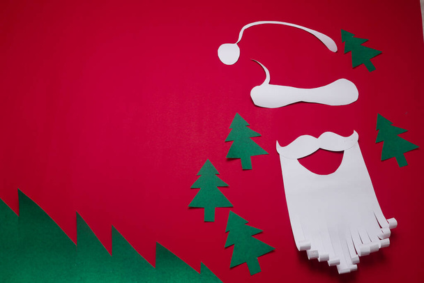 Papel conceptual de Navidad de Santa Claus fondo con espacio de copia - Foto, Imagen