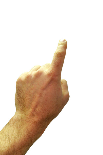 Das Handzeichen isoliert auf weißem Hintergrund - Foto, Bild