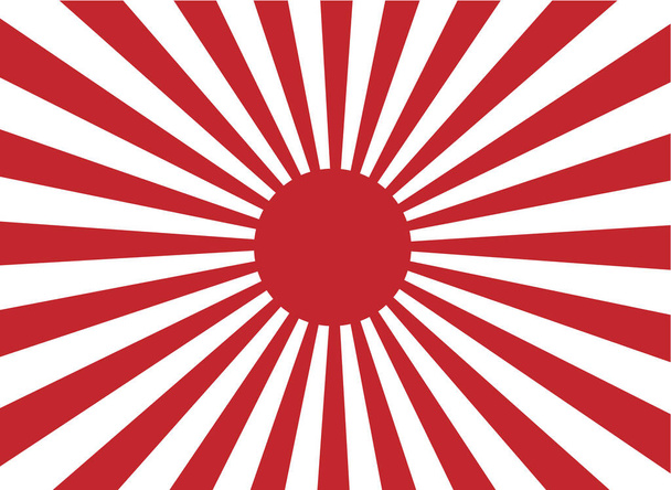 vector of red sun ray of japan rising sun - Vector, Image