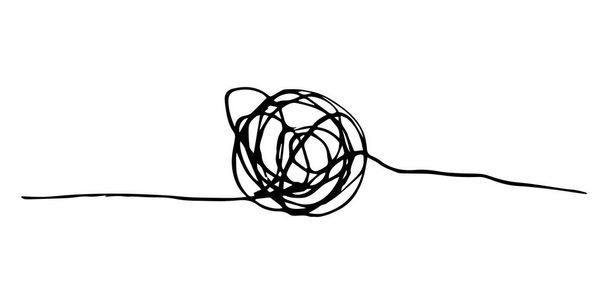 ζωγραφισμένο στο χέρι αντικείμενο κύκλου σκίτσο. Στραγγαλισμένη στρογγυλή μουτζούρα. απομονωμένο σε λευκό φόντο - Διάνυσμα, εικόνα