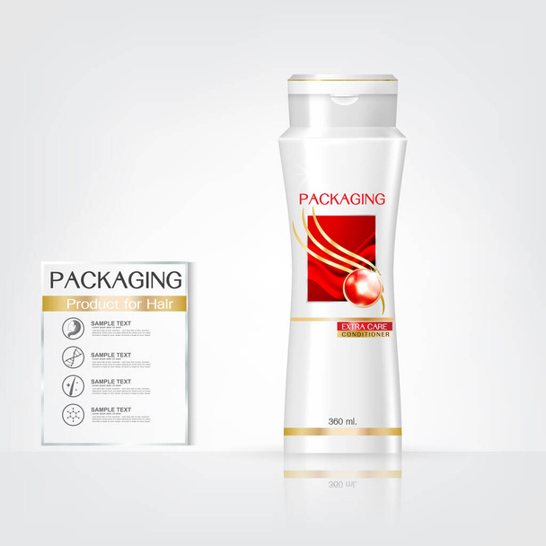 Packaging products Hair Care design, shampoo bottle templates on White background - Foto, Bild