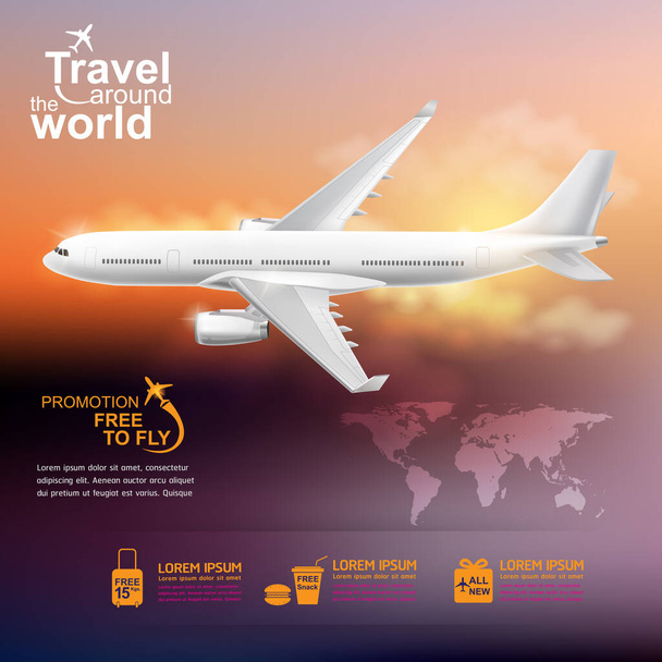 Compagnia aerea Vector Concept Viaggiare in tutto il mondo
. - Foto, immagini