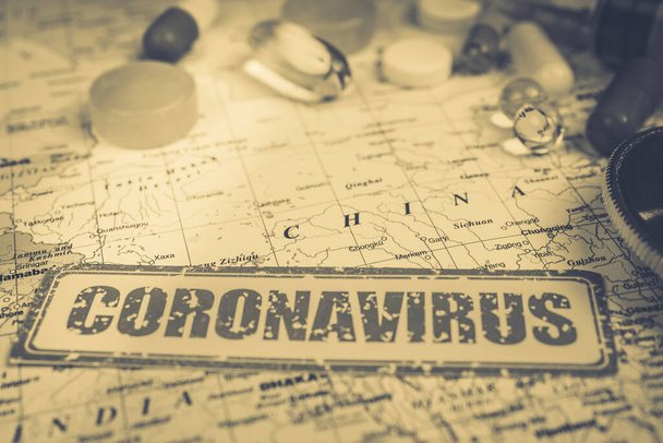 Coronavirus, μια απειλή από την Κίνα. επιδημία υγείας - Φωτογραφία, εικόνα