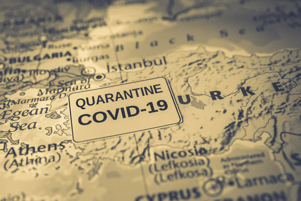 Dinde Coronavirus Covid-19 Contexte de quarantaine
 - Photo, image