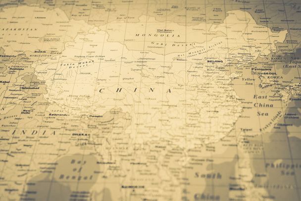 China on the world map - Foto, Bild