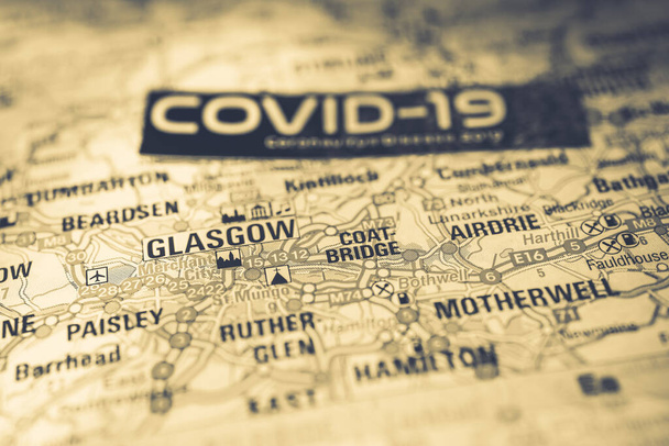 Glasgow Coronavirus Covid-19 Fondo de cuarentena
 - Foto, imagen