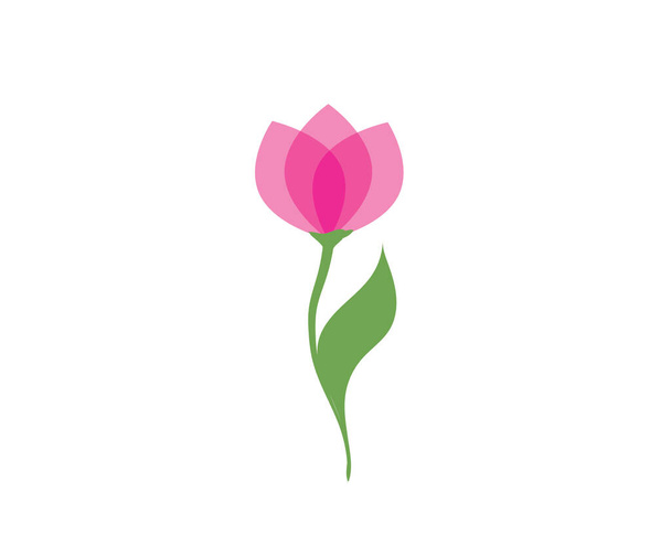 плоская иконка на белом фоне цветет тюльпан. 8 марта. Женский весенний день. Векторный веб-дизайн
. - Вектор,изображение