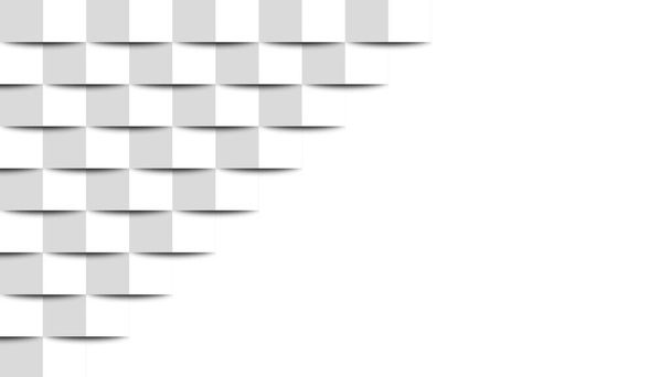 Абстрактний фон - розмежування стіни з квадратних графічних елементів у білому кольорі - порожній простір для вашого тексту - 3D ілюстрація
 - Фото, зображення