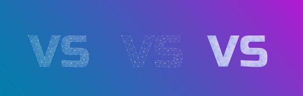 Set of versus logo vs letters in polygonal style transparent for sports and fight competition. Battle, vs match, game concept competitive vs. eps 10 Vector illustration - Vector, afbeelding