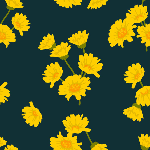 Seamless floral print.  - Vector, Image