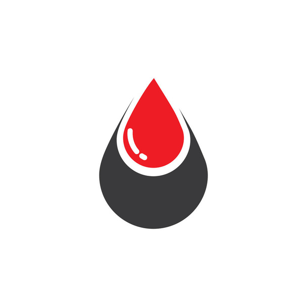 Modelo de logotipo de sangue humano ícone de vetor ilustração design
 - Vetor, Imagem