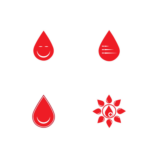 Modelo de logotipo de sangue humano ícone de vetor ilustração design
 - Vetor, Imagem