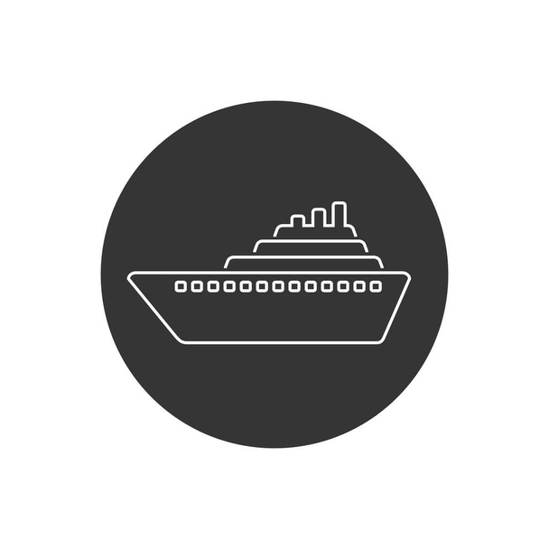Ship line icon vector. Cruise ship symbol icon illustration - Vector, Image